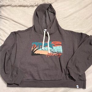 Hurley Women’s Small Cropped Hoodie Graphic Pullover Sweatshirt